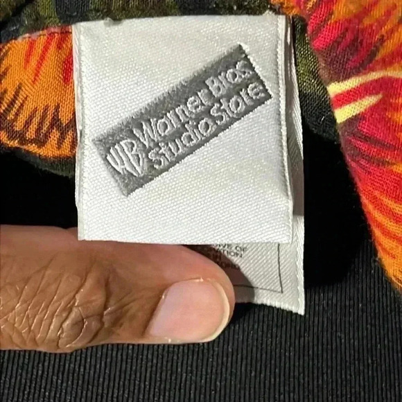 Warner Bros Studio Store Hawaiian Floral Pool Hall Button Front Top Size XL - Picture 6 of 7